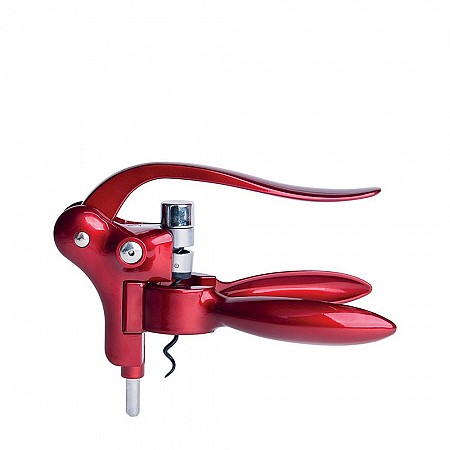 Enoteque Levatappi a Leva Metallizzato, Plastica, Rosso Metallizzato, 18.5 x 13.5 x 4 cm  Excelsa