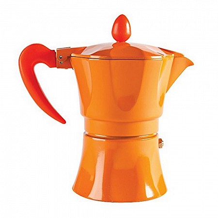 Caffettiera 3 tazze in alluminio Linea AROMA vari colori Excelsa