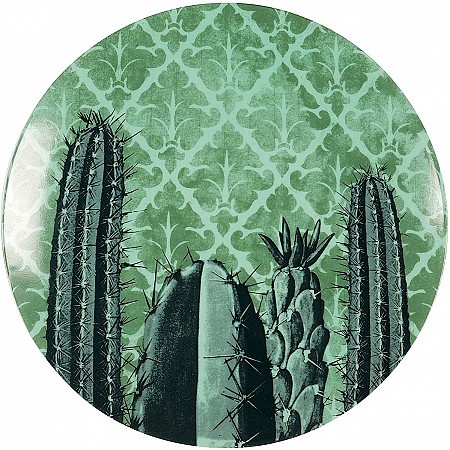 Piatto piano porcellana decorata BARRIO DE CACTUS 1 pezzo Excelsa