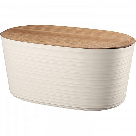 Guzzini Tierra Cassetta pane con tagliere in bamboo bianco latte Guzzini