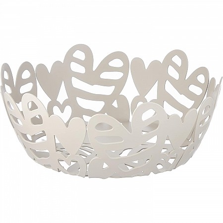 Brandani cestino batticuore tortora in metallo cod.54274 Brandani