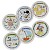Acquista online Set 6 piatti servizio pizza ceramica con 6 soggetti MORDILLO diam 30  Excelsa