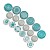Acquista online Mandala Azzurro Servizio Tavola, Porcellana, Multicolore, 18 Unità Excelsa