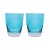 Acquista online Bicchiere acqua vetro colorato serie Happy Azzurro cl 30 set 2 pezzi Excelsa