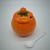 Acquista online Zuccheriera FRUIT arancio , con cucchiaino ,ceramica dipinta a mano Excelsa