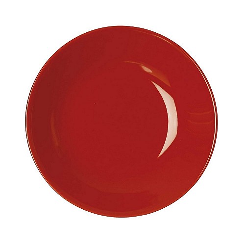 Deep plate, Trendy, Ceramic, Red, 20x20x1 cm