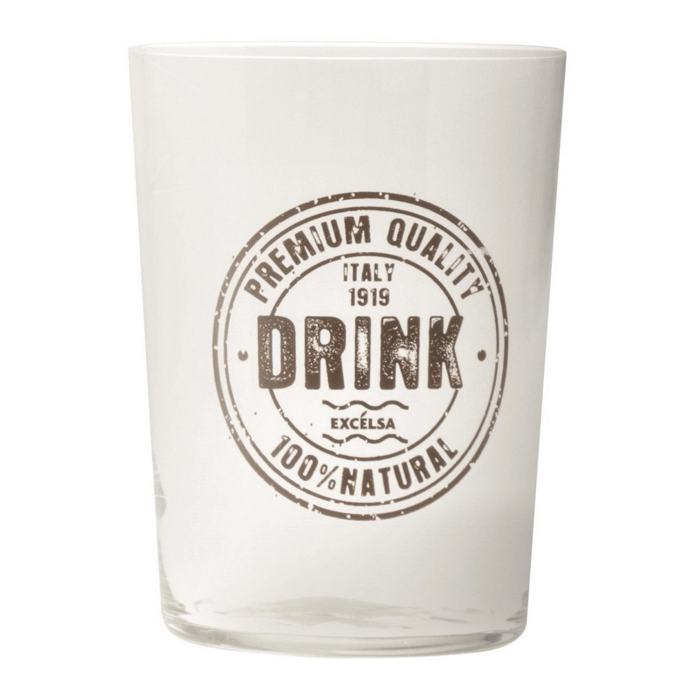 Bicchiere acqua vetro decorato serie premium quality trasparente cl 55 