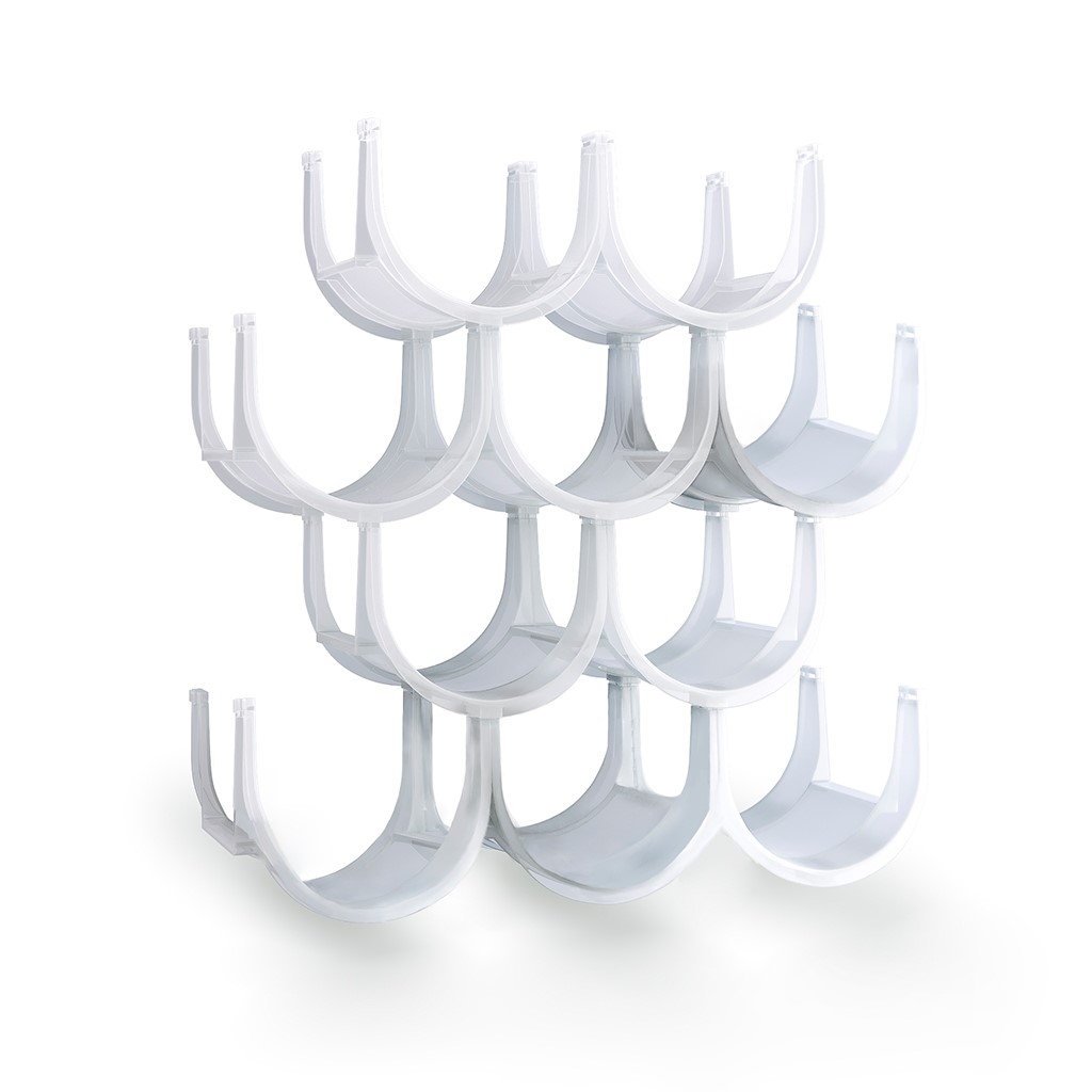 Portabottiglie in polipropilene basics contenitore 10 bottiglie 