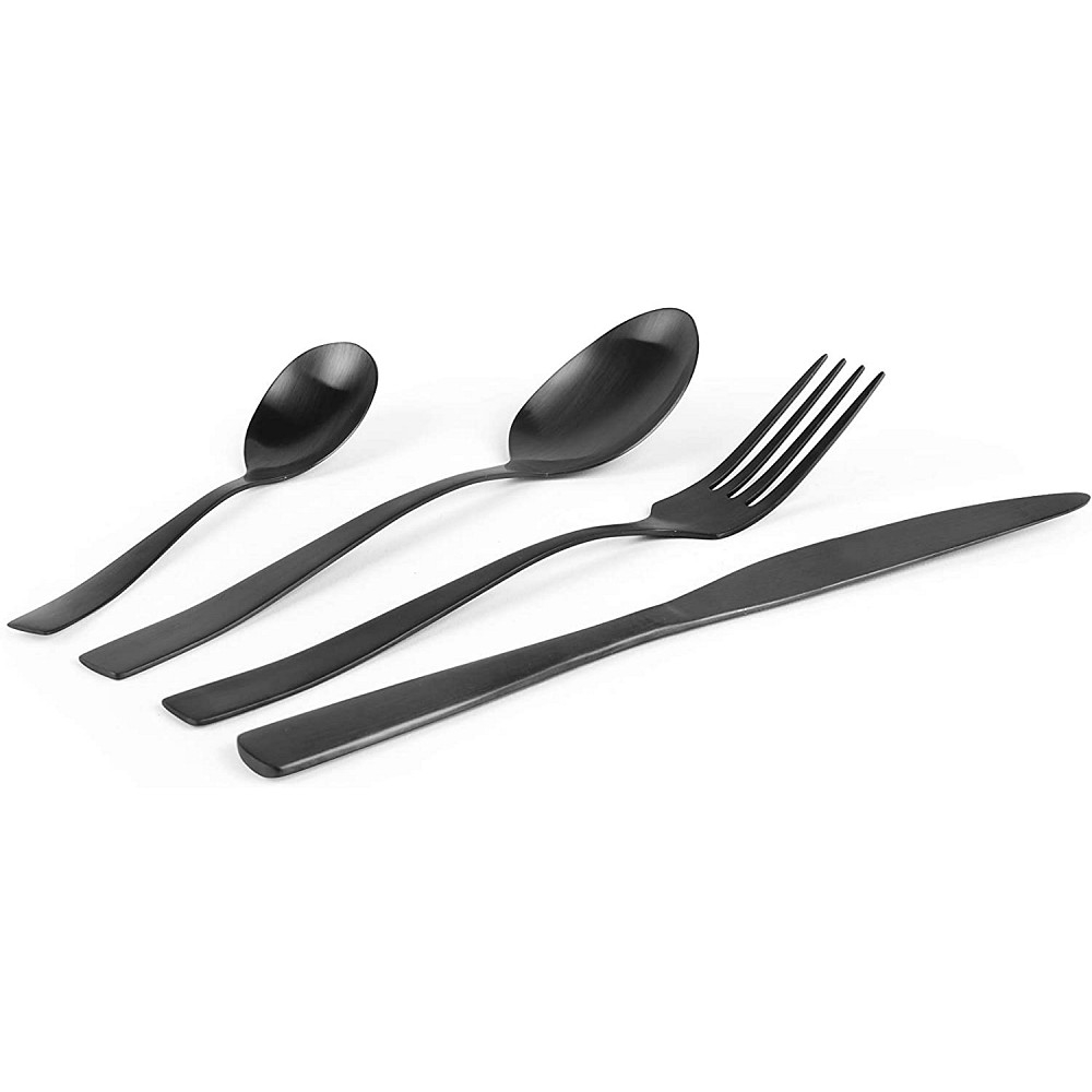 Excelsa Shadow Black Servizio 16 posate, acciaio inox 18/0, nero