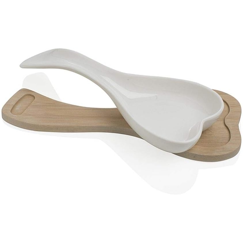 Brandani Portamestolo porcellana con supporto bambu' cod.54613