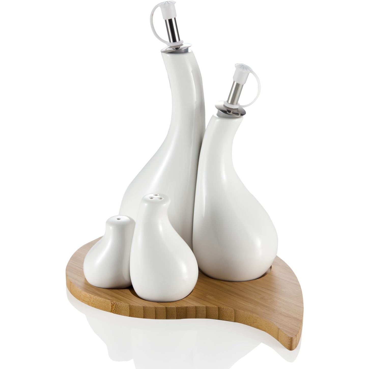 Brandani Menage oliera acetiera sale pepe porcellana bianca cod. 55452